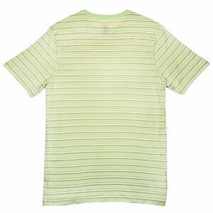 NWT Volcom Striped Pocket T Shirt Men Large Green Sylvan Crew Short Sleeve